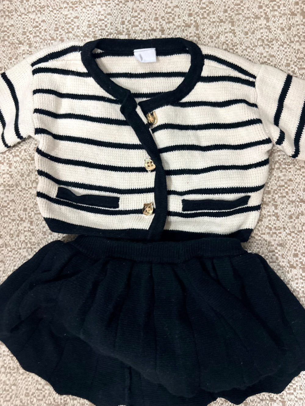GAP Baby Navy and White Striped Knit Sweater